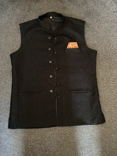 Black waistcoat mens size - waistcoat,