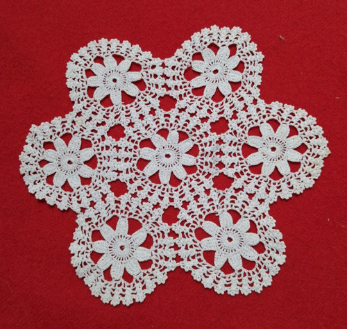 Vintage white cotton hand - cotton,