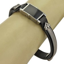 Stephen Webster Alchemy in the UK Sterling Darkened Silver Onyx Leather Bracelet