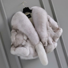 100% Real Fox Fur Coat Fur
