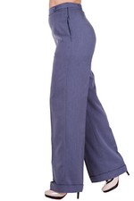 Denim Colour Wide Leg High