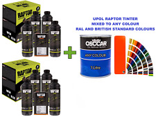 Upol Raptor Truck Bedliner 8 Bottle Kit + 1L Tinter Mix To Any Colour RAL BSC