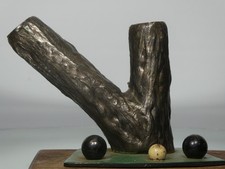 Post War Abstract Sculpture Metal Paper Weight Desk Tidy. Possibly Bowls Related