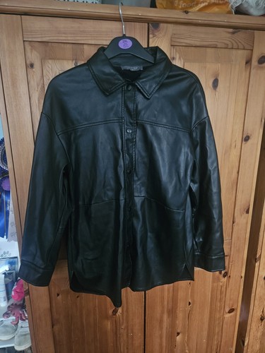 Black leather jacket with - black,