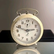Art Deco Desktop Clock Mechanical Alarm French JAZ Chrome Desk Interior Design