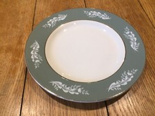 7" Side or Bread Plate Lord Nelson Pottery Sage Green White Leaf Elijah Cotton