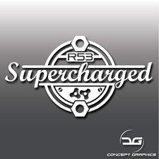 Mini Cooper S BMW JCW GP R53 Supercharger Pulley Euro Car Vinyl Decal Sticker