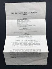 1922  Document The Salvage & Towage Company Vickers Pontoons Ltd  AGM Details