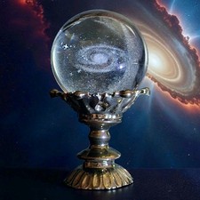 3D Galaxy Orb Ball Paperweight