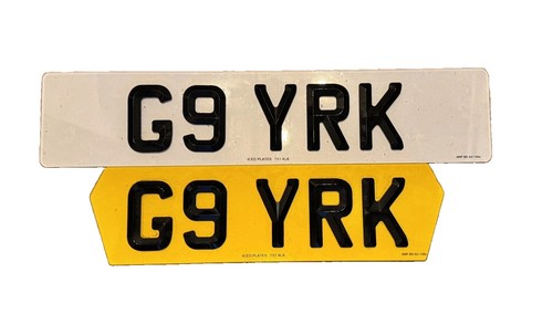 Private registration number - registration,