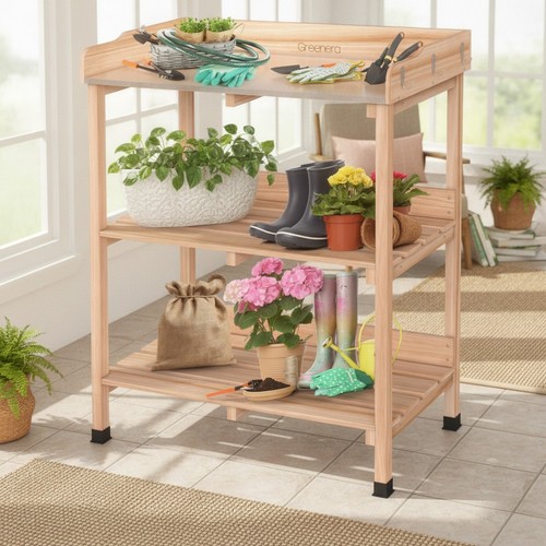 Garden potting table - garden,