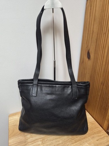 Stylish black grained leather - black,