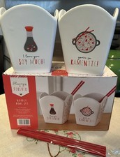 A Pair Of Large Ceramic Noodle