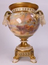 FINE ROYAL WORCESTER HARRY STINTON VASE HAND PAINTED WITH HIGHLAND CATTLE c.1929