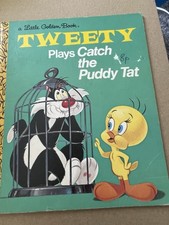 Tweety Plays Catch The Puddy Tat Vintage 1975 Paperback Children’s Cartoon Book