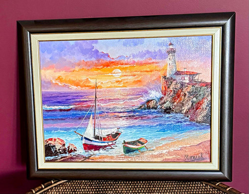 Signed framed impressionist - signed,