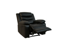 Black Leather Recliner Sofa 2