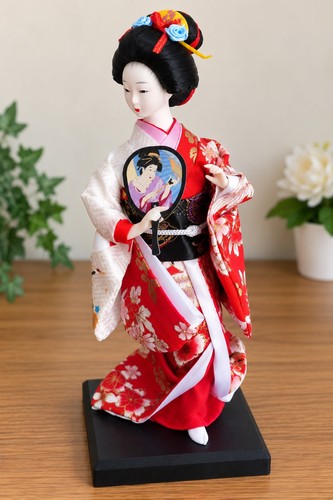 Japanese style geisha doll red - style,