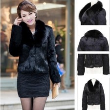 Lady Faux Fur Short Coat Slim
