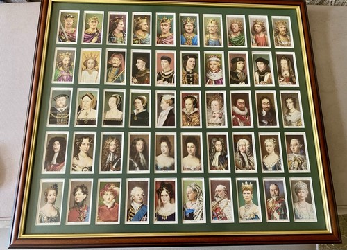 Framed cigarette cards - framed, &
