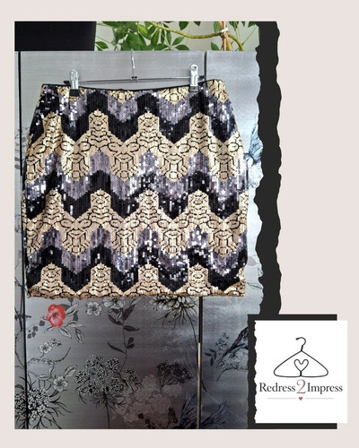 Sequin mini skirt size l - mini,
