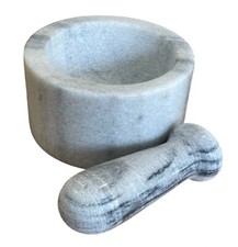 Marble Mortar and Pestle, Mortar Set Granite Stone, Large Mortar and Pestle 14cm