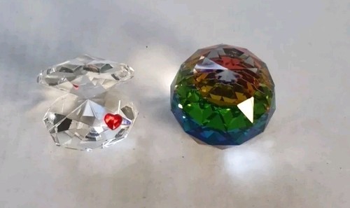 Crystal oyster with - red, heart