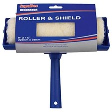 9" Paint Roller & Shield Guard Wall Ceiling Emulsion Painting Supadec Reusable