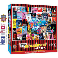 BLOCKBUSTER MOVIES 70's 1000pc Masterpieces Jigsaw Puzzle Random Cut 72202