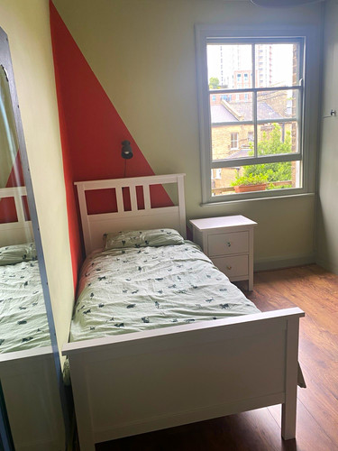 Ikea white single bed frame - ikea,