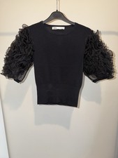Zara Black Ruffle Sleeve
