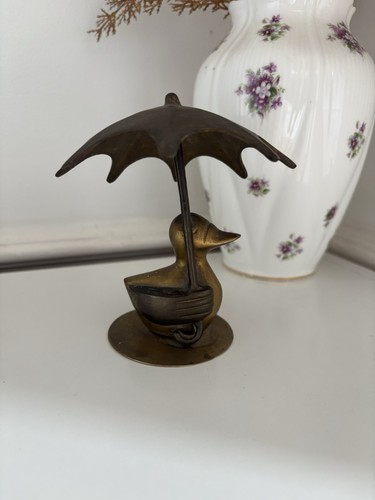 Vintage brass whimsical duck - vintage,