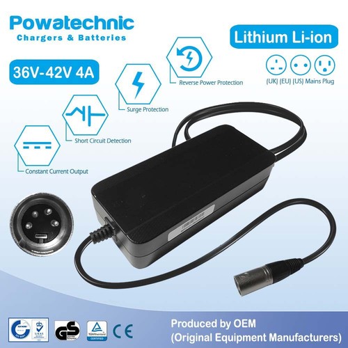42v xlr pin - 4a, charger