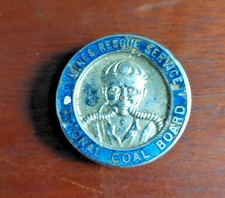 MINES RESCUE SERVICES BADGE in Blue Enamel. Lapel Type. RARE