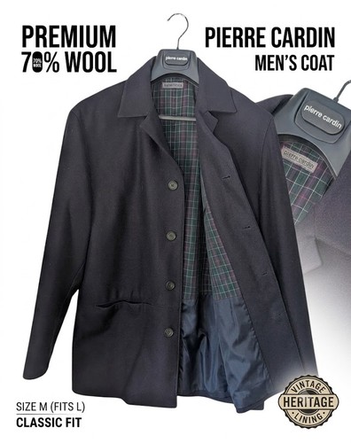 Pierre cardin mens wool coat - pierre,