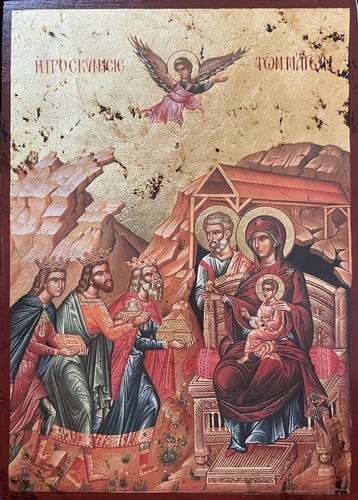 Adoration the magi icon - adoration,