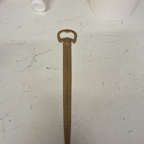 Brass letter bottle opener - bottle,