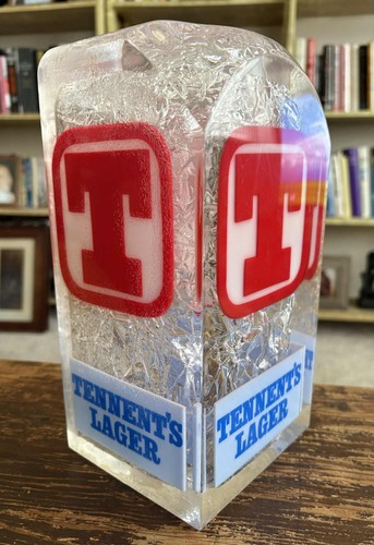 Tennnents lager ice block font - block,