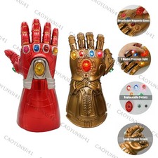 Thanos Infinity Gauntlet Gloves Legends LED Avengers Cosplay Stones Removable UK