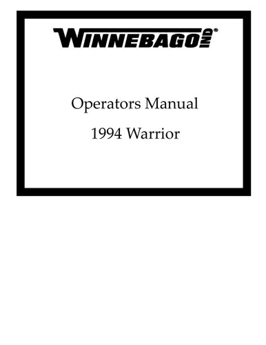 Winnebago warrior 1994 itasca - warrior,