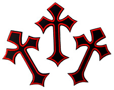 3x Black & Red Cross