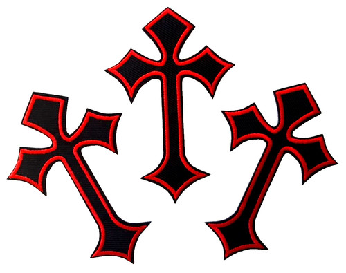 Black red cross - &,