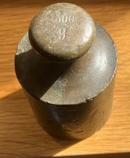 Vintage Cylindrical Brass Weight - Great Patina