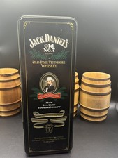 Vintage Jack Daniels Sour Mash Tennessee Whiskey Hinged Empty Metal Bottle Tin