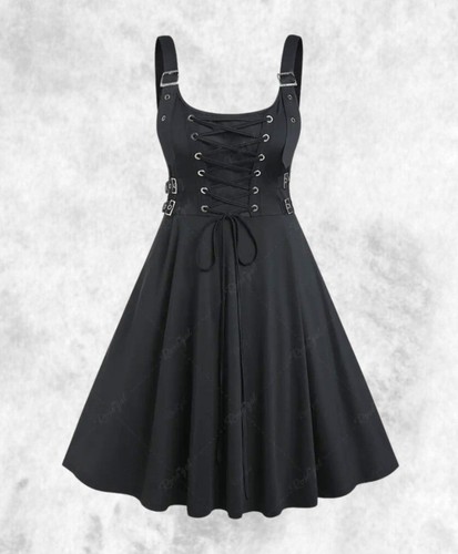 New black gothic corset - black,