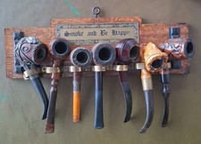 Antique Smoking Pipes and Stand