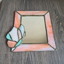 Vintage Stained Glass Mirror
