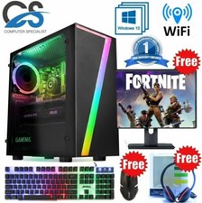 Gaming PC Bundle Intel i5 2400 16GB RAM 240GB SSD 500GB HDD GT 710 Win10 Wi-Fi