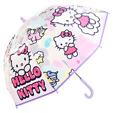 Hello Kitty Dome Umbrella for Kids Childrens Boys Girls Brolly - Safety Opening