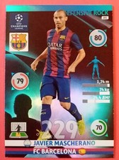Champions League 2014/15 Barcelona x6 cards Suarez, Alves, Mascherano, Crest